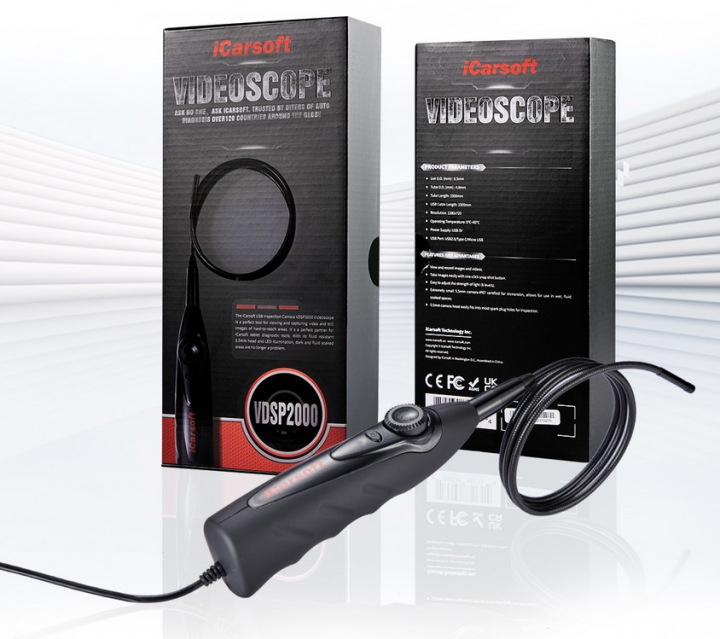 iCarsoft VDSP2000 inspektionskamera videoskop för CR MAX/CR MAX BT i gruppen Produkter / Inspektionskameror | Endoskop hos Prylteknik 7H AB (500-514)