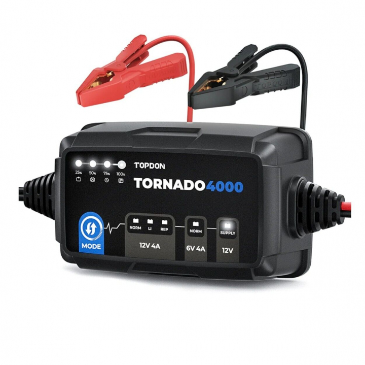 TOPDON Tornado T4000C 4A/12V/6V bilbatteriladdare batteriladdare  i gruppen Produkter / Batteriladdare hos Prylteknik 7H AB (200-406)