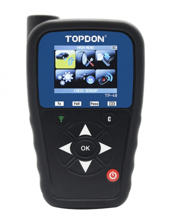 TOPDON TP48 TPMS verktyg | Stödjer 40+ sensormärken | OBD2 relearn | Powered by Ateq i gruppen Produkter / TPMS verktyg hos Prylteknik 7H AB (300-390)