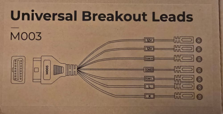 Universal break out leads M003 breakout kablar | Topscan Moto i gruppen Produkter / OBD2 adapter kablage / OBD2 Adapter Universal hos Prylteknik 7H AB (300-403)