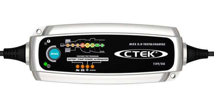 CTEK MXS 5.0 TEST & CHARGE - 12V, 5A Batteriladdare  i gruppen Produkter / Batteriladdare hos Prylteknik 7H AB (300-410)