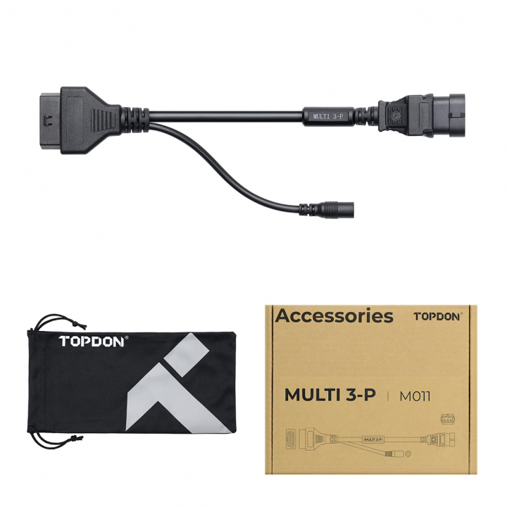 Topdon Multi 3-P till 16pin OBD adapterkabel för MC | Fiat mfl | M011 i gruppen Produkter / OBD2 adapter kablage hos Prylteknik 7H AB (500-98)