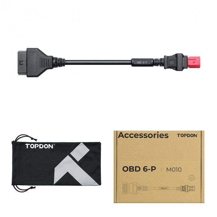 Topdon 6-pin till 16pin OBD adapterkabel för MC | Suzuki | Honda | Versys mfl i gruppen Produkter / OBD2 adapter kablage hos Prylteknik 7H AB (500-99)